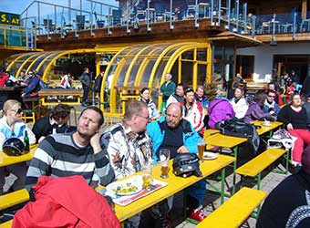 Lunch på toppen av Schmittenhöhe